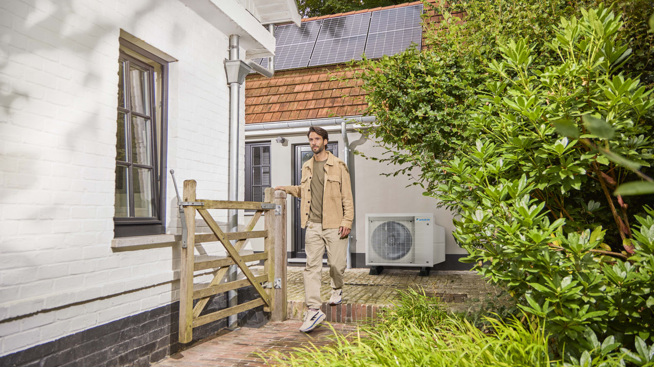 Daikin Europe image from its X Series launch, showing the kind of integrated heating-and-cooling hardware traders are revisiting.