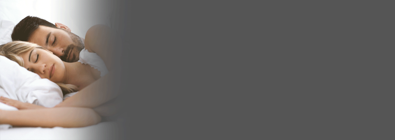 Couple peacefully sleeping